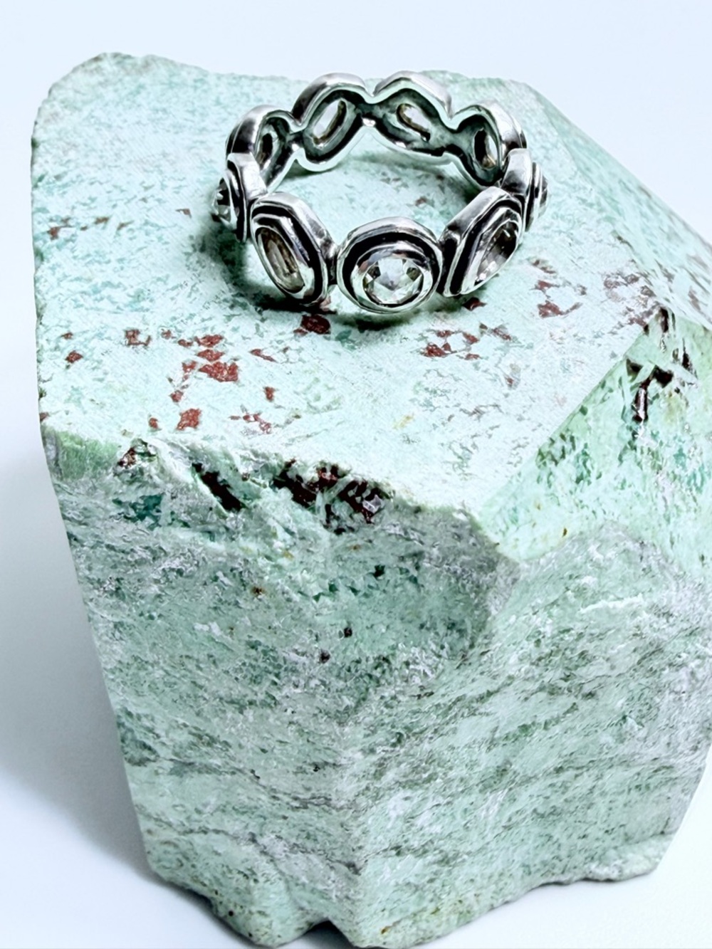 Silpada Vintage Sterling BRILLIANCE Cubic Zirconia Eternity Band/Ring